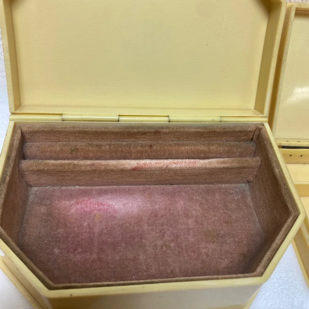 Vintage Bakelite Celluloid Vanity Set & Box Collection AS IS